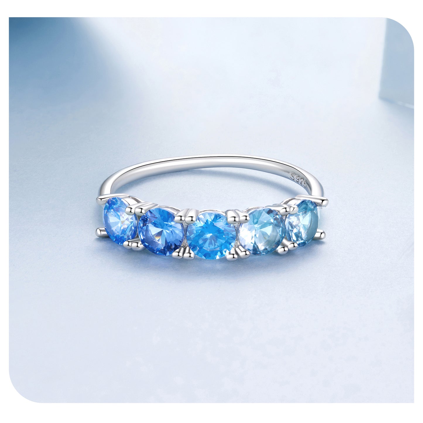 Blue Ombre CZ Ring