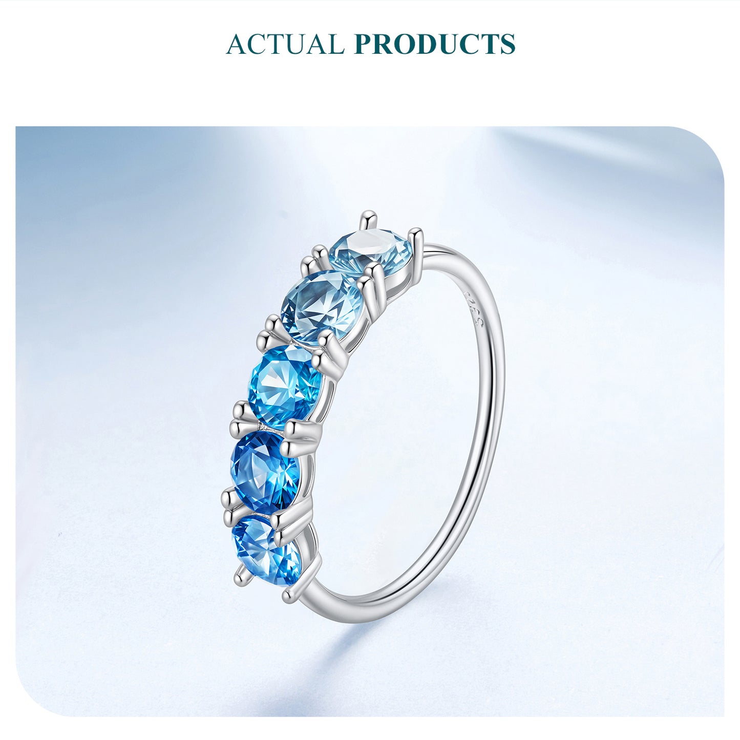 Blue Ombre CZ Ring