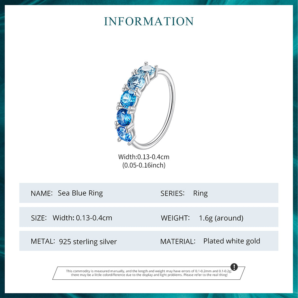 Blue Ombre CZ Ring