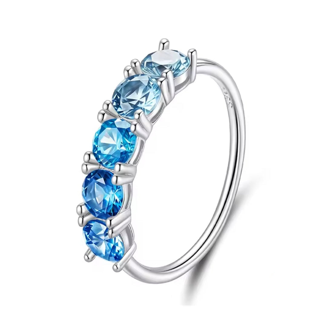 Blue Ombre CZ Ring