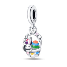 Load image into Gallery viewer, 925 Sterling Silver Easter Egg Basket Dangle Charm