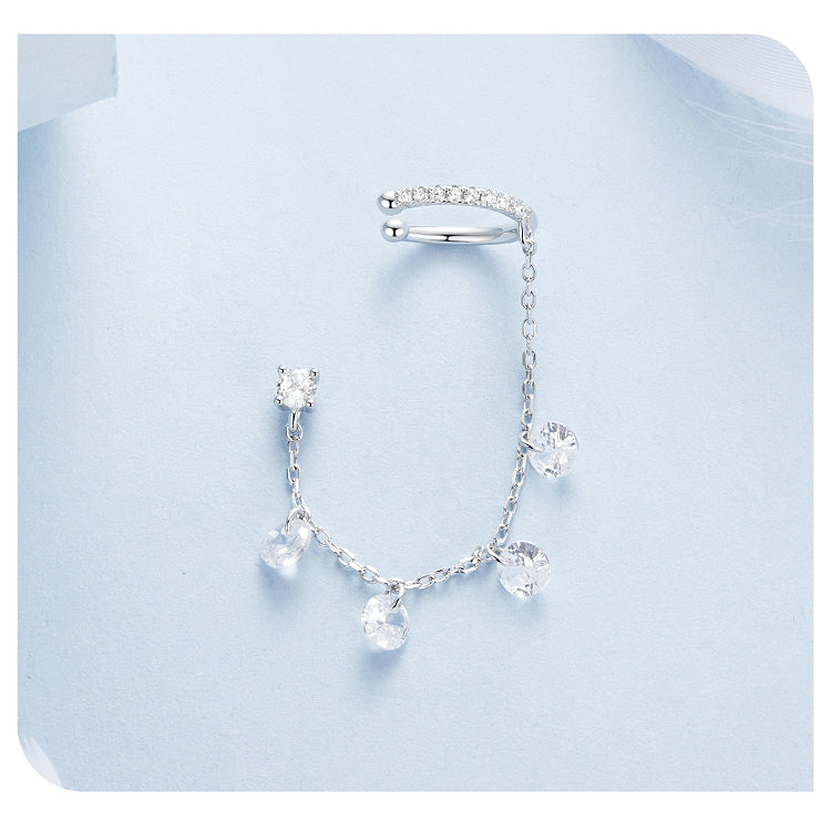 CZ Stud and Ear Cuff
