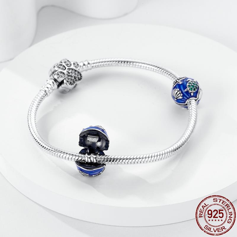 Blue Enamel CZ Nautical Clip