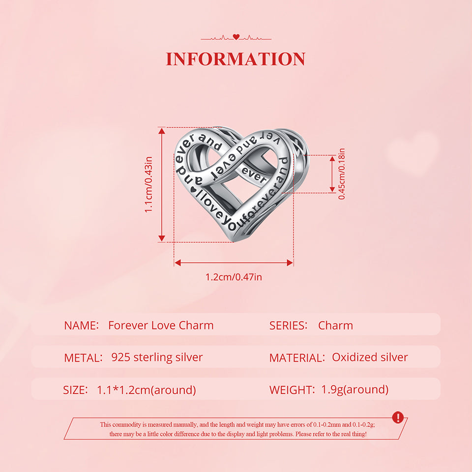 I love you forever and ever infinity Charm