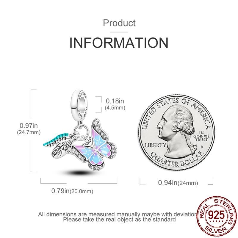 Transform into a Butterfly Dangle Charm
