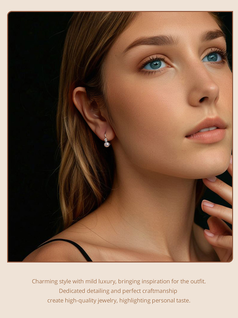 Freshwater Pearl and Moissanite Earrings