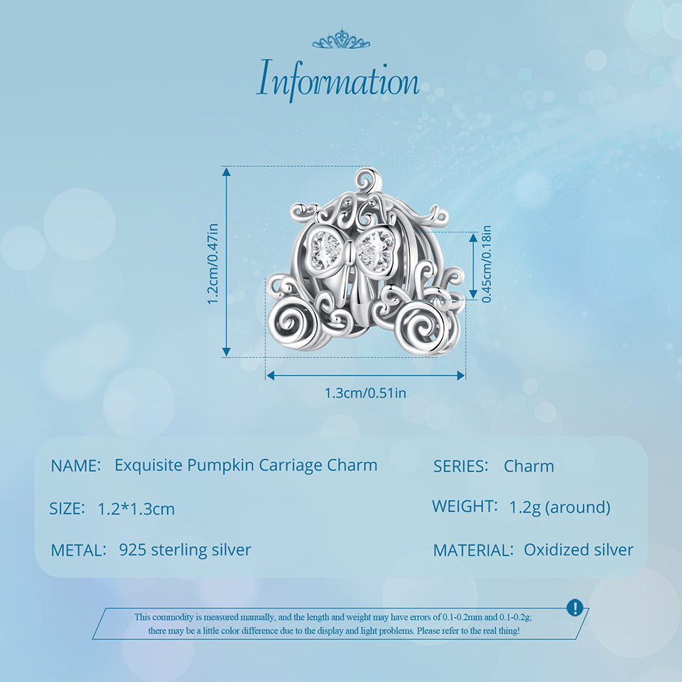 Pumpkin Carriage Bead Charm