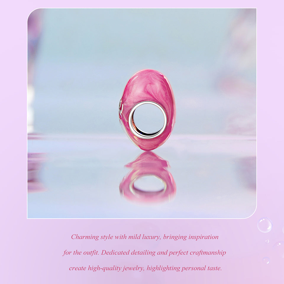 Pink Love Heart Charm