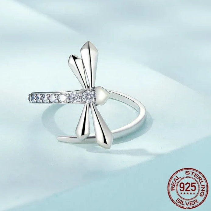 CZ Dragonfly Adjustable Ring