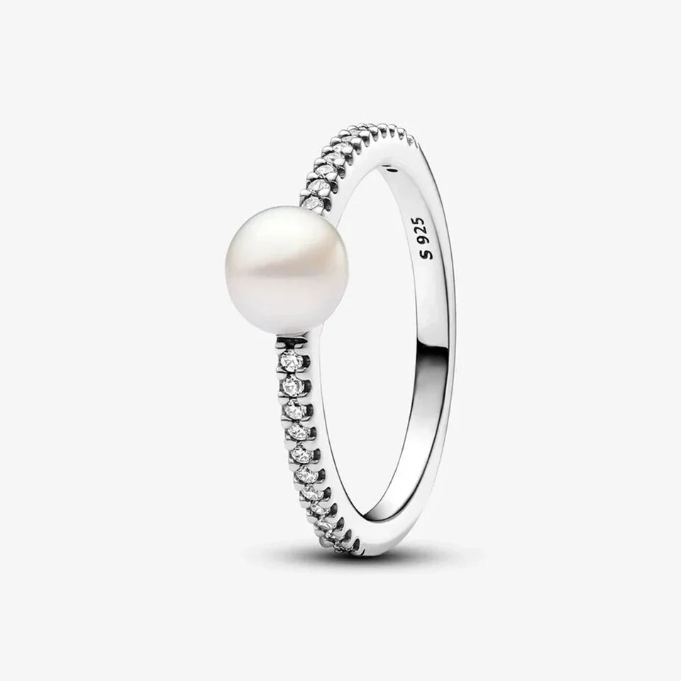 Pearl Solitaire Ring