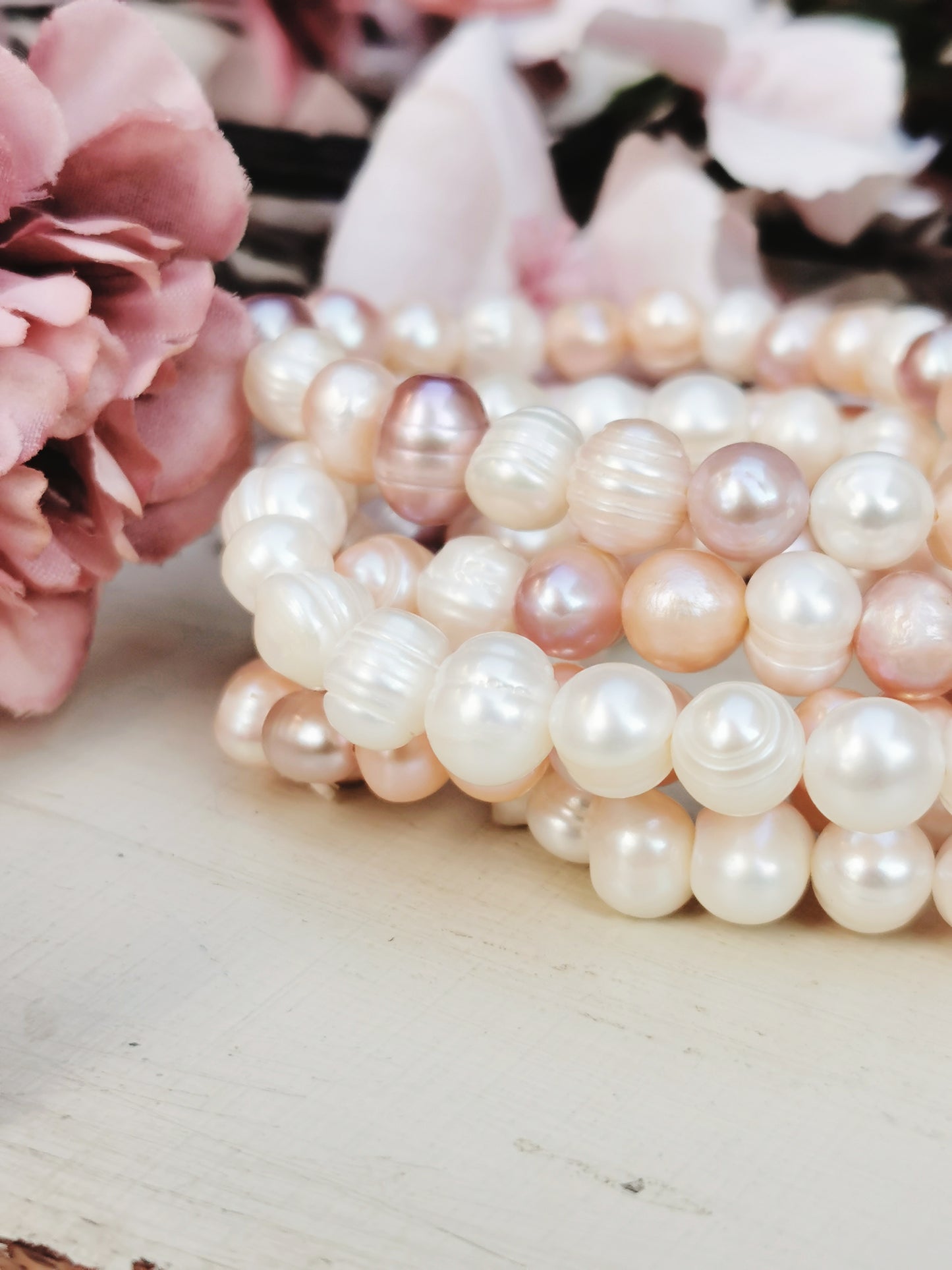 Genuine Freshwater Pearl Stretch Bracelet