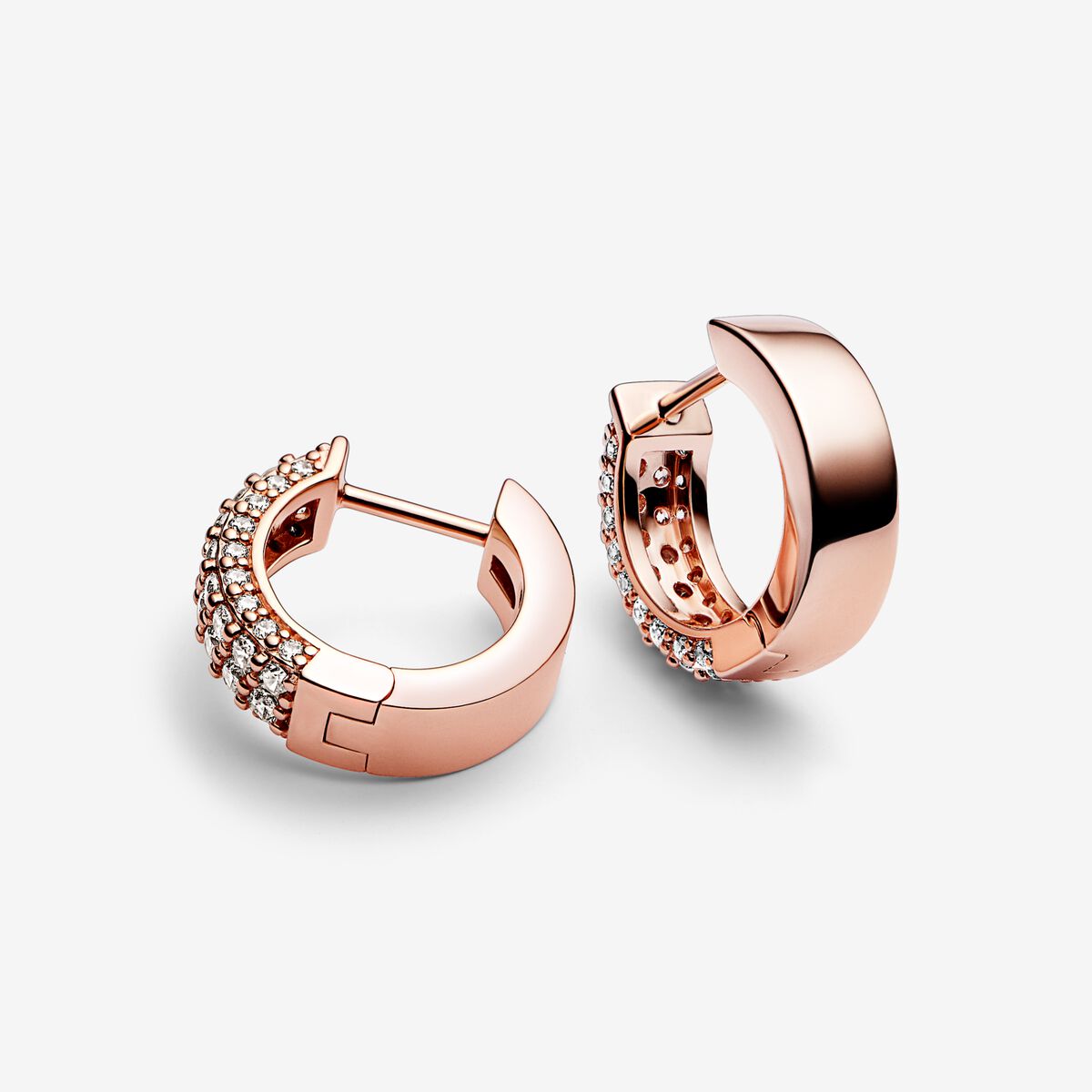 Rose Gold Pave Earrings