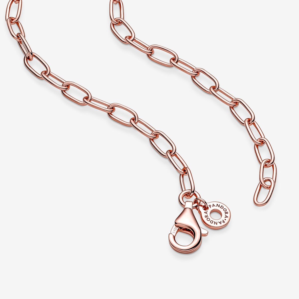 Rose Gold Plated Paperclip Chain Necklace