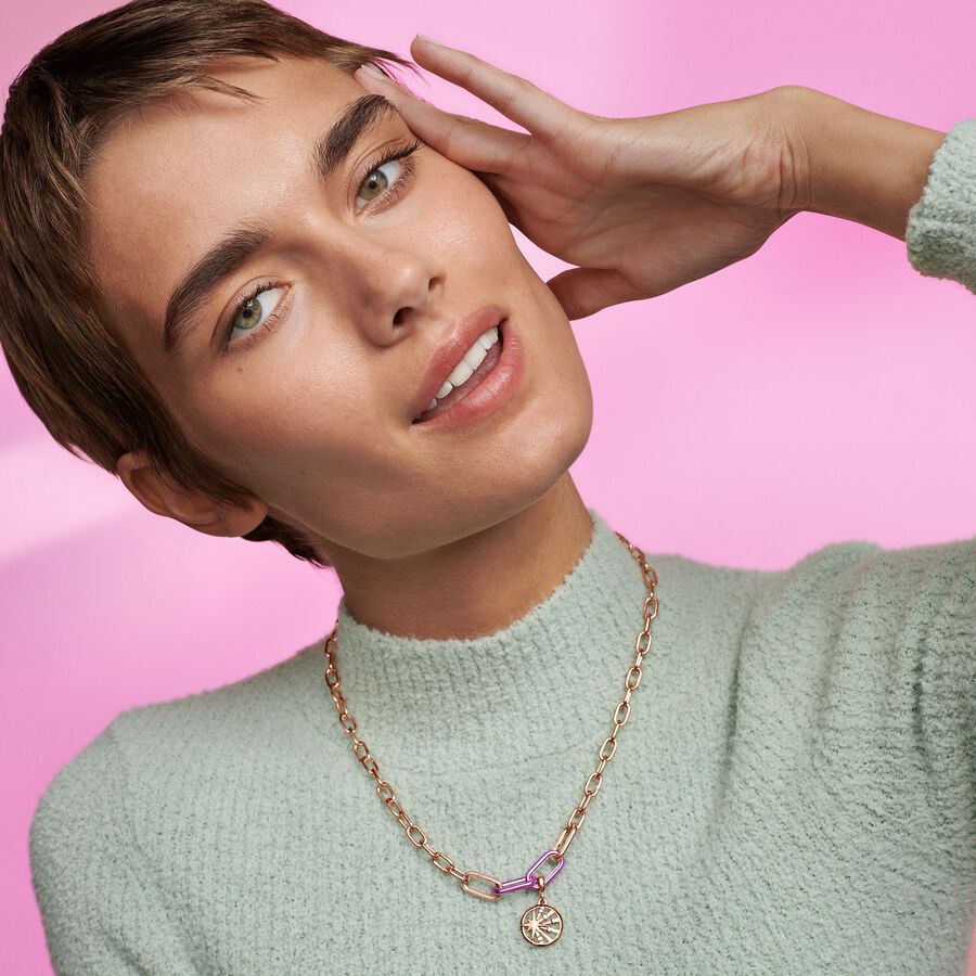 Rose Gold ME Link Necklace