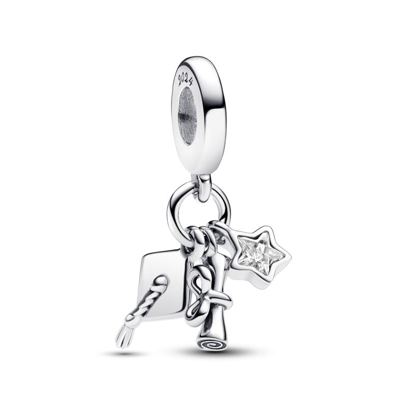 Graduation 2024 cap and scroll Dangle Charm