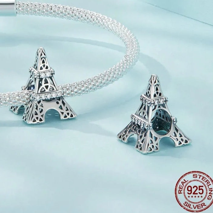 CZ Paris Eiffel Tower Bead Charm