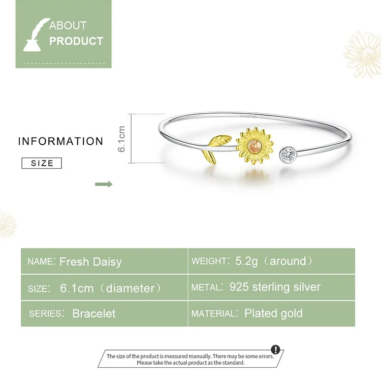 Sunflower Open Bracelet
