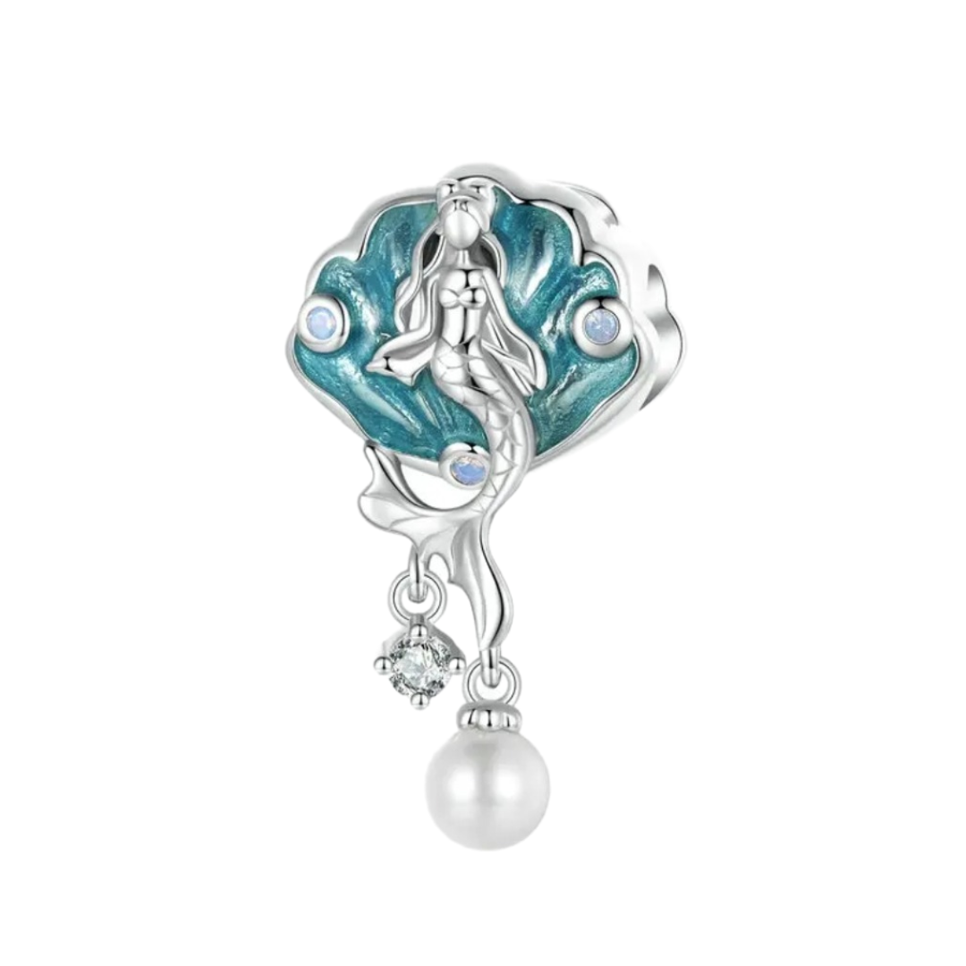 Mermaid and Shell Bead Charm