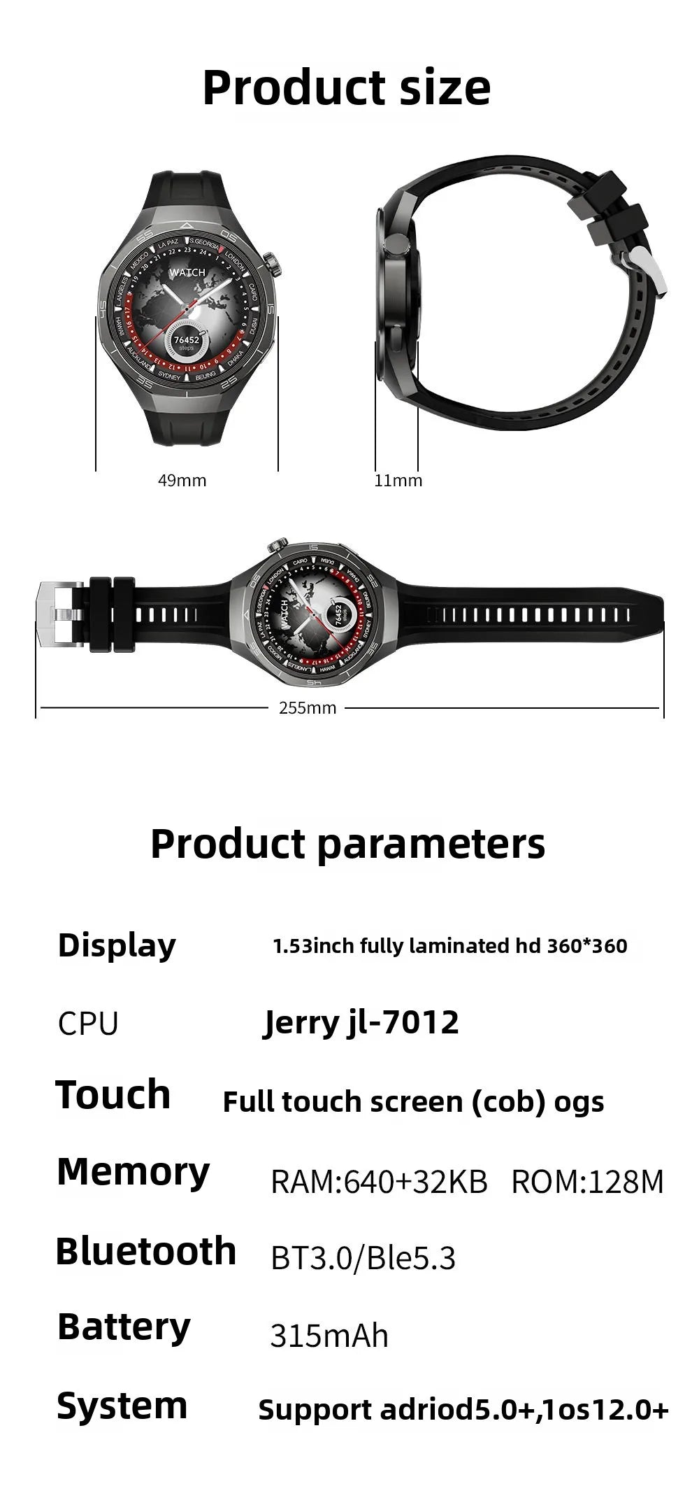 SK40 Kalobee Gents Smart Watch
