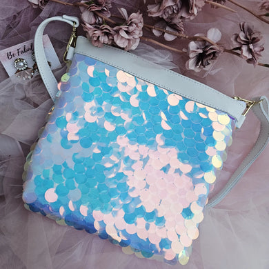 The Fabulous Genuine Leather Holographic Sneaky Leopard Crossbody Bag