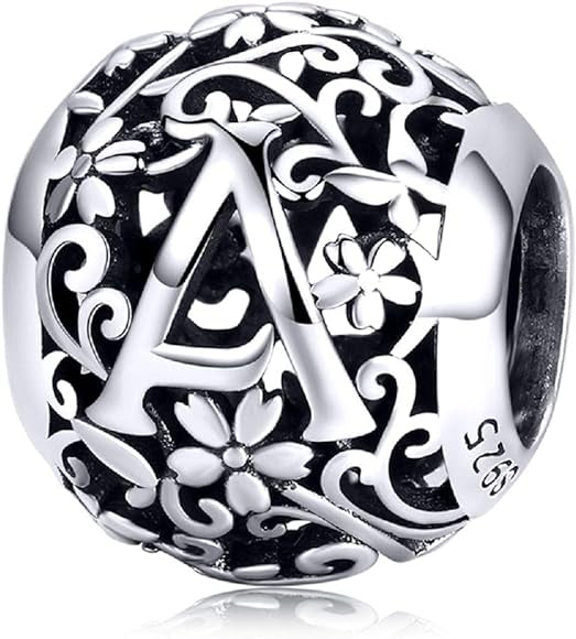 Alphabet Letter Flower bead Charm
