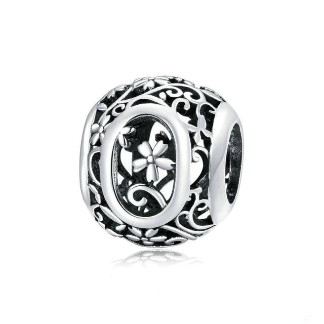 Alphabet Letter Flower bead Charm