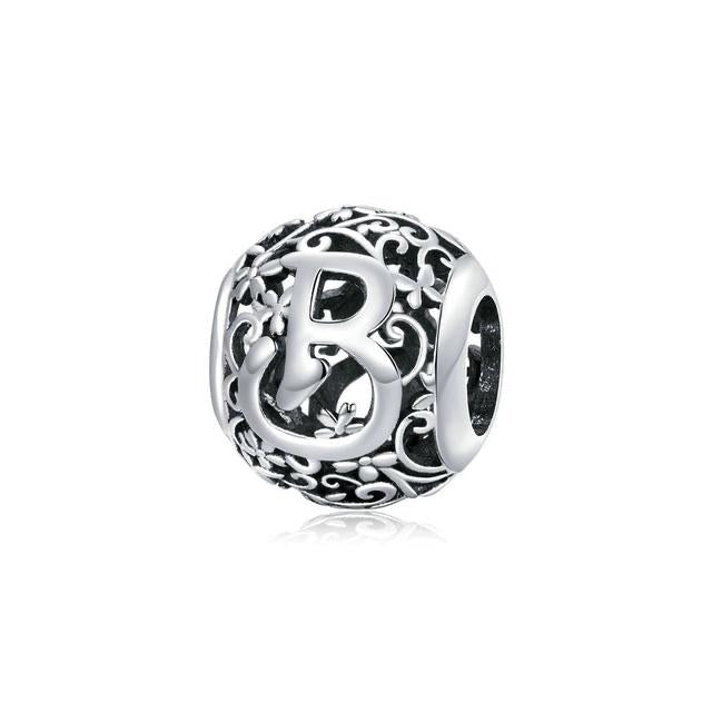 Alphabet Letter Flower bead Charm