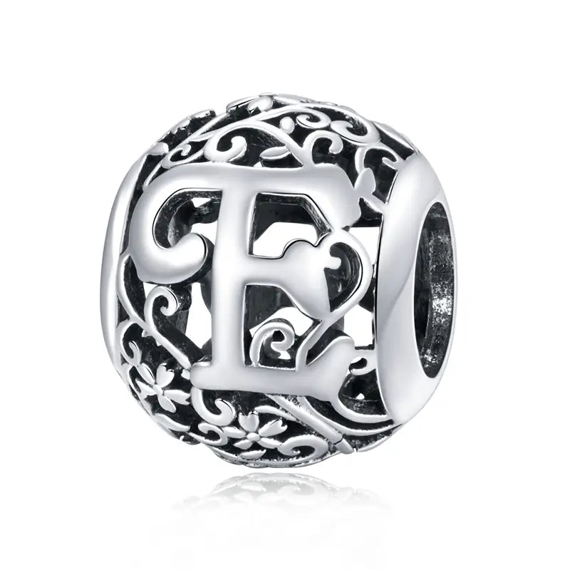 Alphabet Letter Flower bead Charm