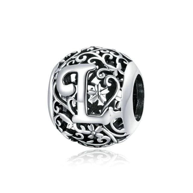 Alphabet Letter Flower bead Charm