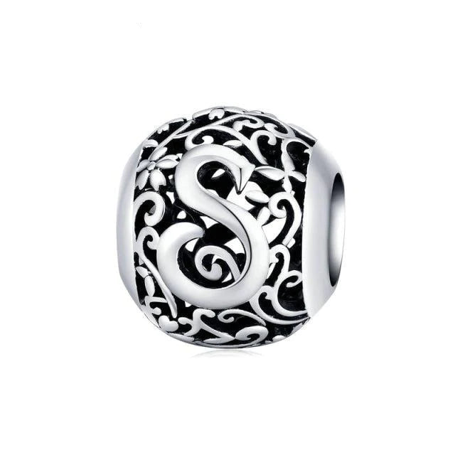 Alphabet Letter Flower bead Charm