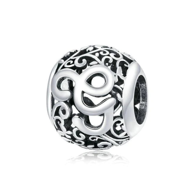 Alphabet Letter Flower bead Charm