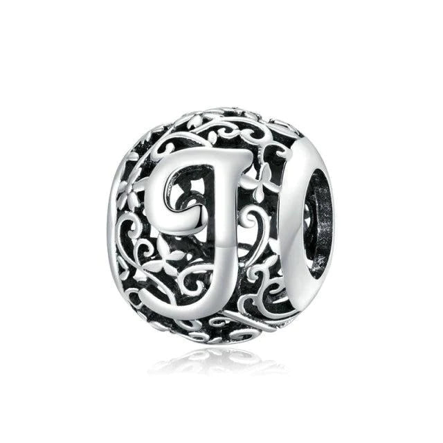 Alphabet Letter Flower bead Charm