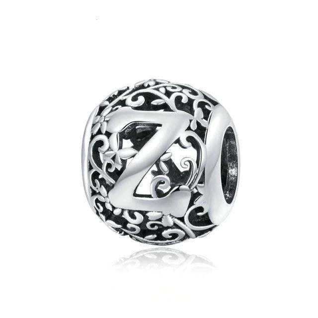 Alphabet Letter Flower bead Charm
