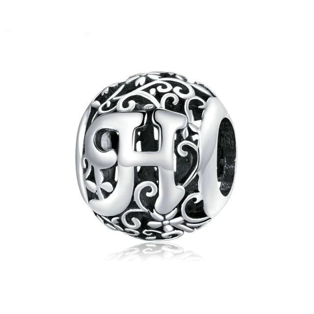 Alphabet Letter Flower bead Charm