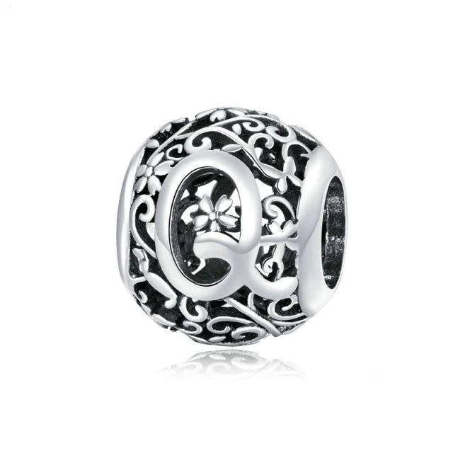 Alphabet Letter Flower bead Charm