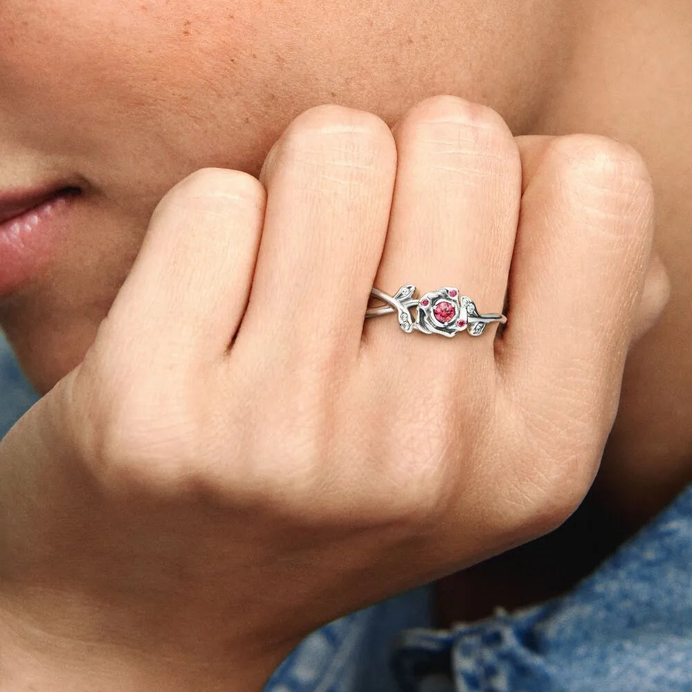 CZ Beauty and the Beast Rose Ring