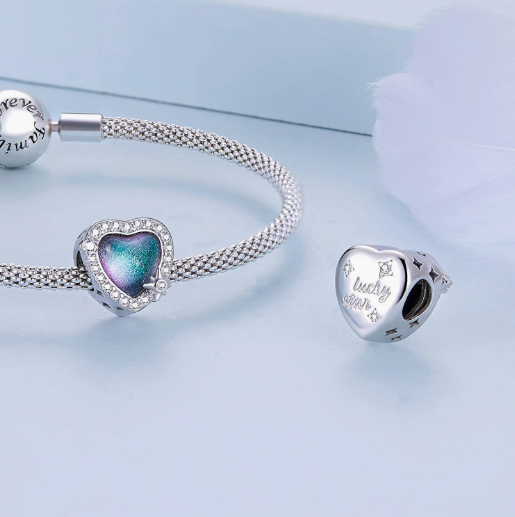 “Lucky Star” Heart Charm