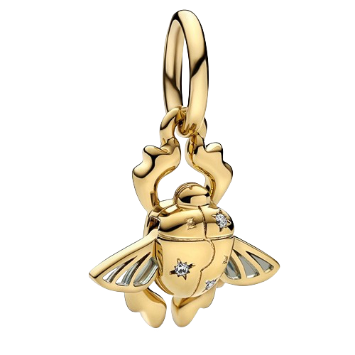 Yellow Gold Aladdin Scarab Beetle Charm