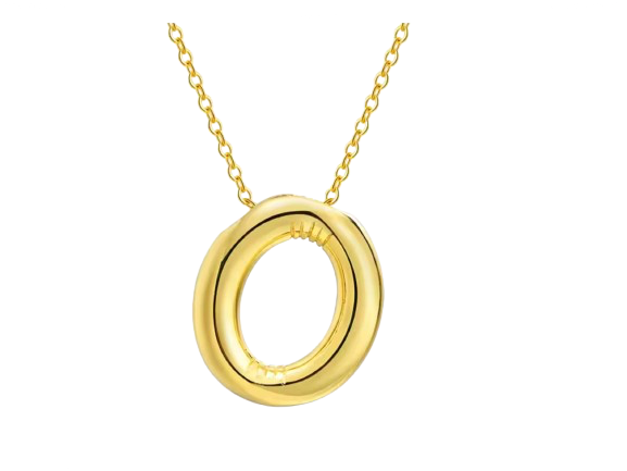 18k Gold Plated Stainless Steel Bulky Letter Necklace