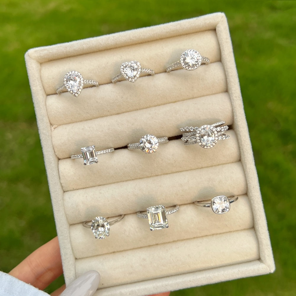 Clear CZ Oval Solitaire Ring