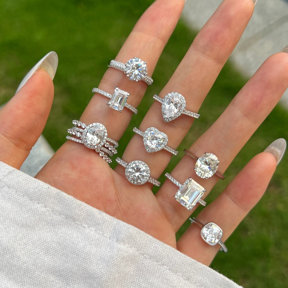 Clear CZ Oval Solitaire Ring