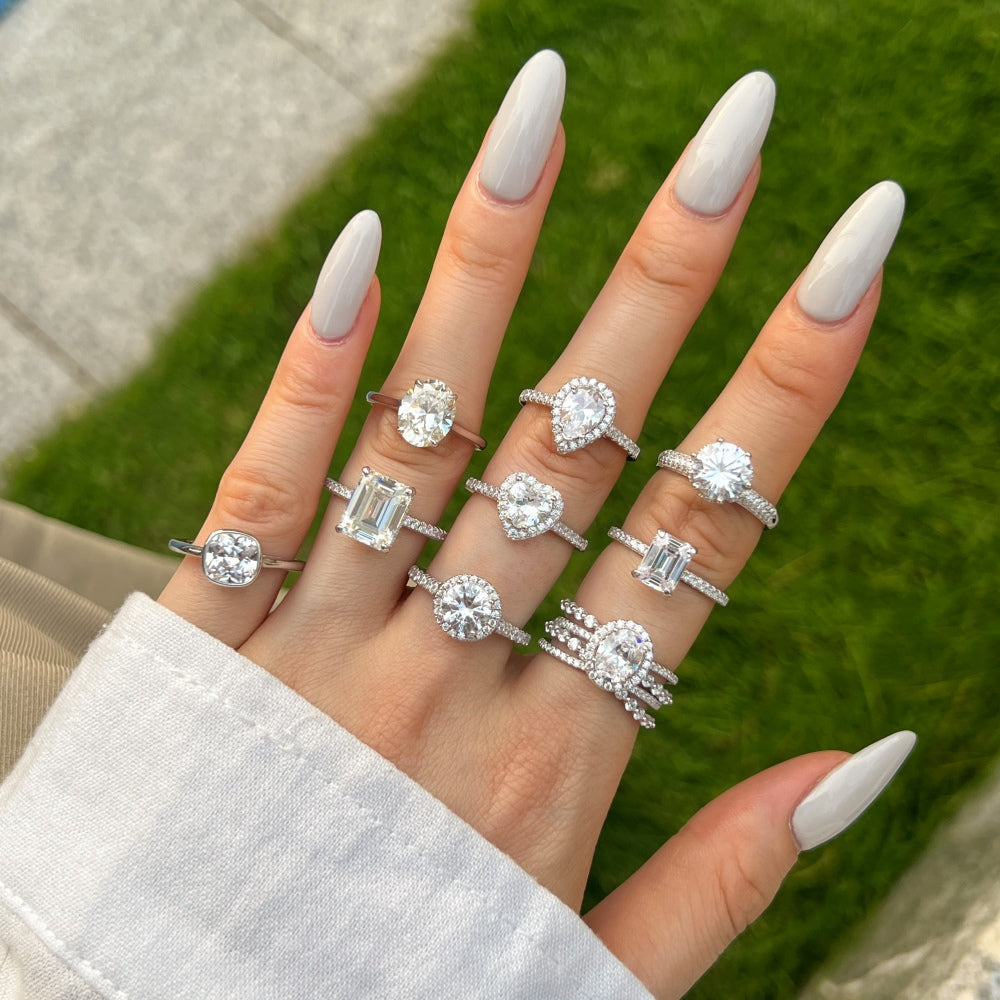 Clear CZ Oval Solitaire Ring