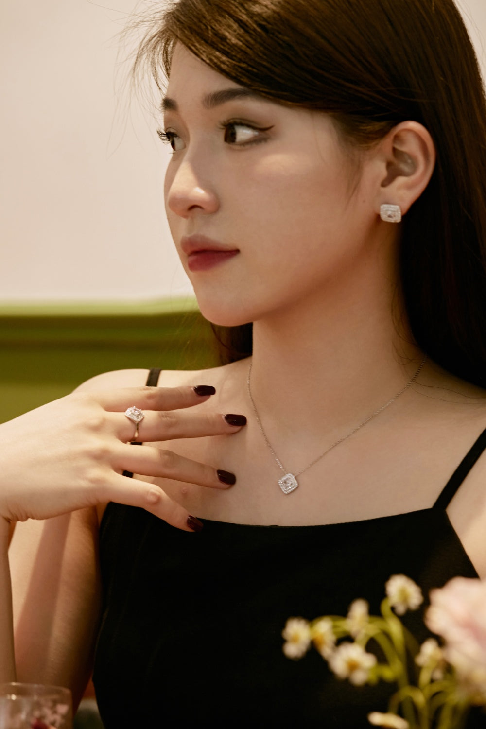 CZ Cocktail Square Ring