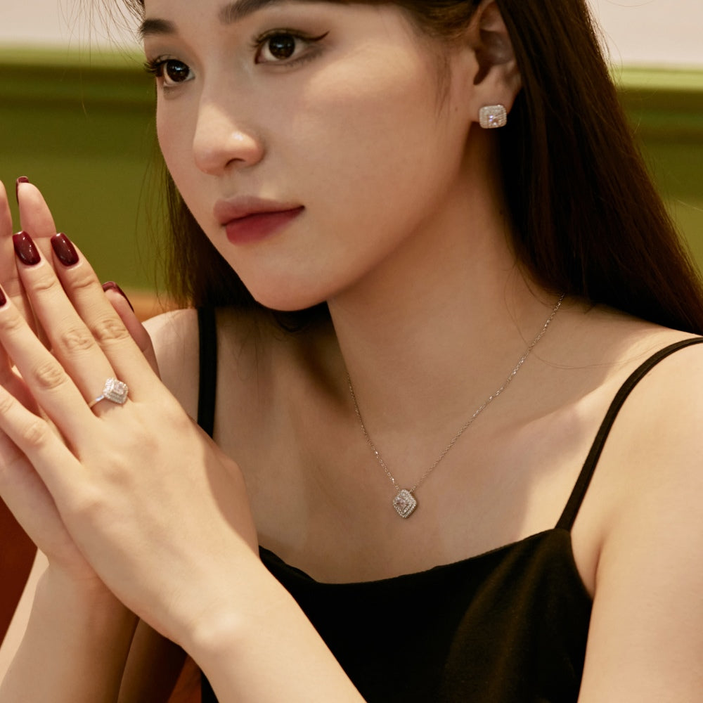 CZ Cocktail Square Ring