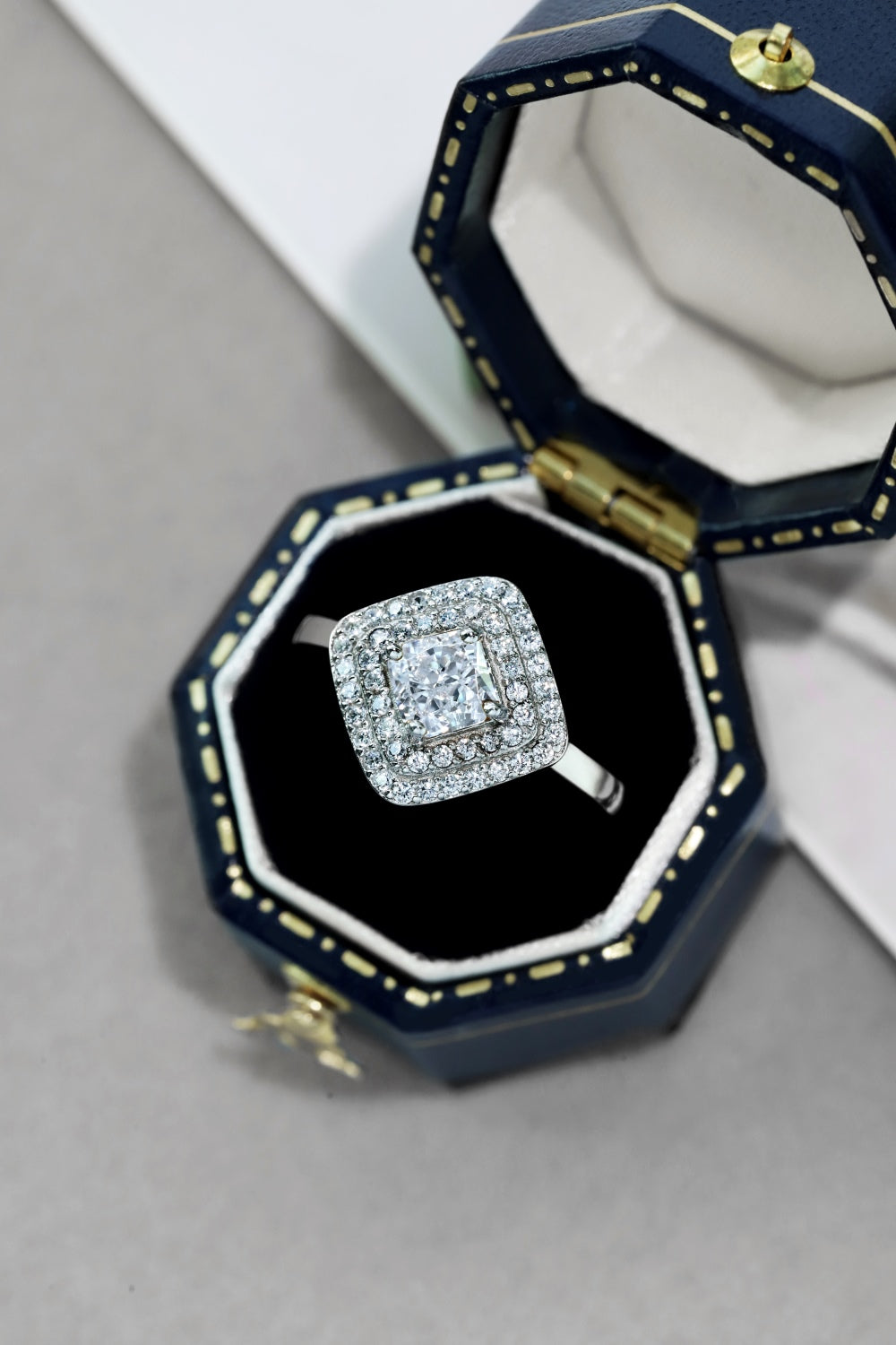 CZ Cocktail Square Ring
