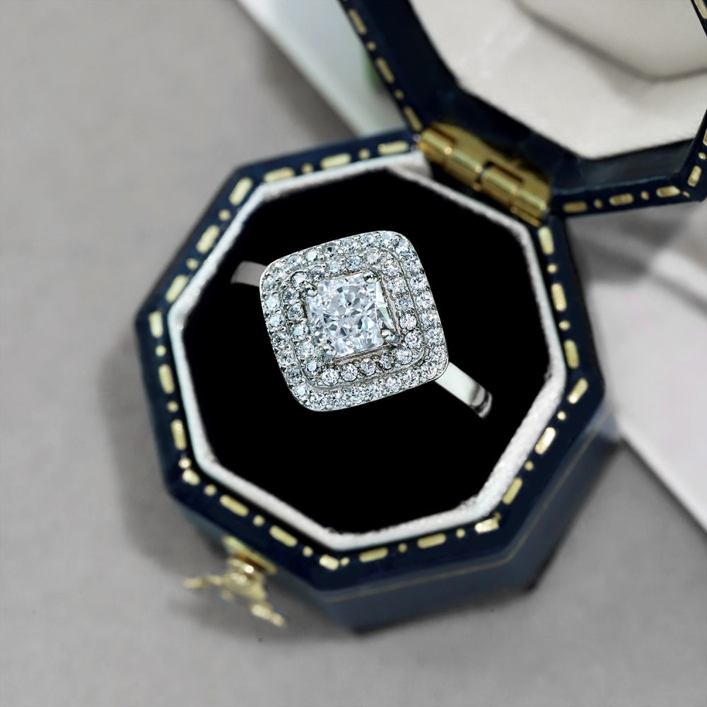 CZ Cocktail Square Ring