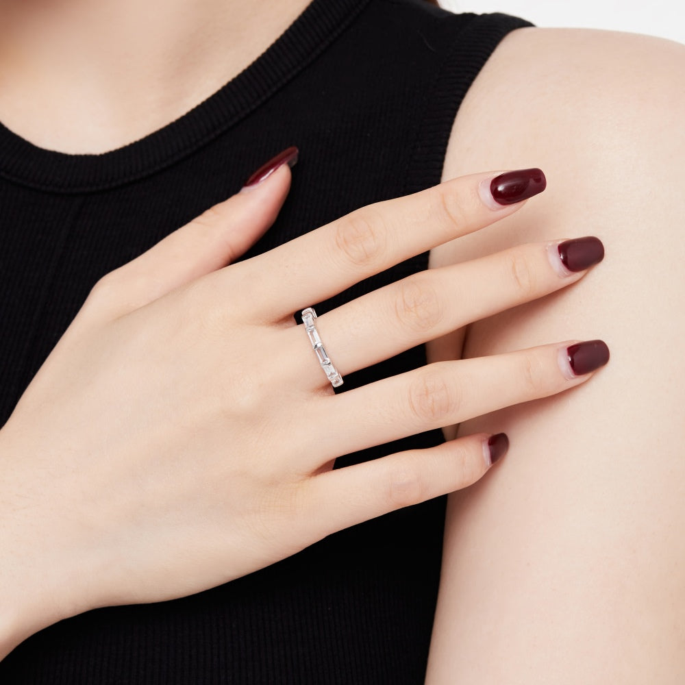 Baguette CZ Anniversary Band Ring