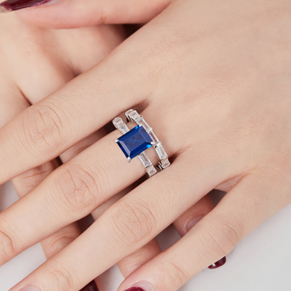 Baguette CZ Anniversary Band Ring