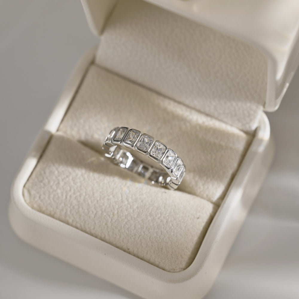 Rectangular CZ Eternity Ring