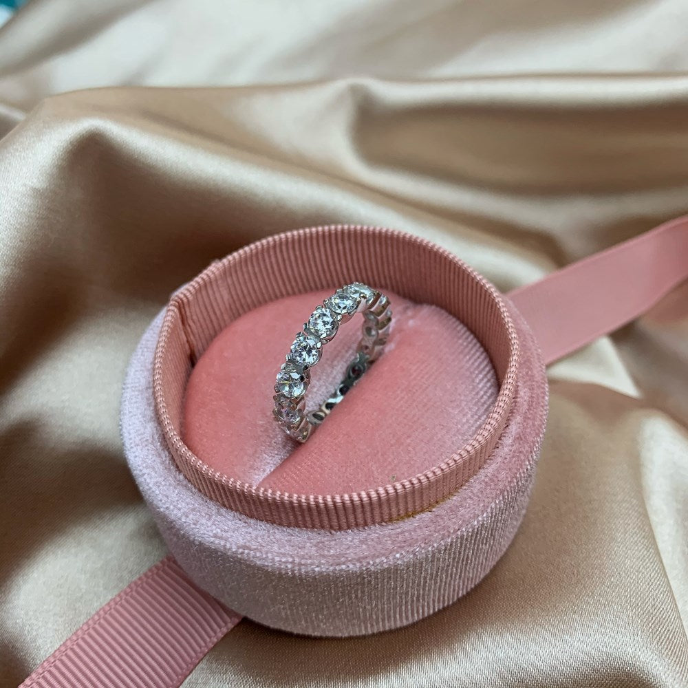 Round CZ Anniversary Band
